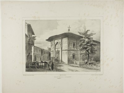 Kreikkalainen kirkko, Bukarest, Valakia, 15. heinäkuuta 1837. tekijältä Denis Auguste Marie Raffet