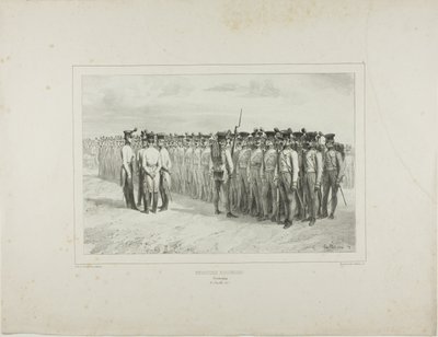 Unkarin jalkaväki, Presbourg, 2. heinäkuuta 1837. tekijältä Denis Auguste Marie Raffet