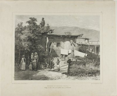 Talonpoikien tataarikoteja Déré-Kouin kylässä, lähellä Jaltan kaupunkia Krimillä, 31. elokuuta 1837. tekijältä Denis Auguste Marie Raffet