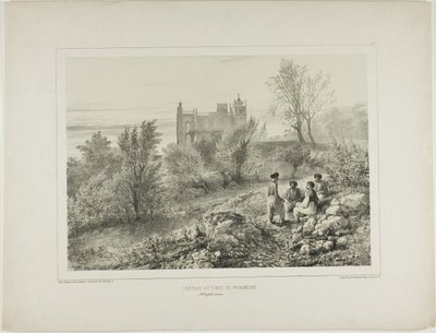 Kreivi Woronzoffin linna, Aloupka, Krim, 12. elokuuta 1837. tekijältä Denis Auguste Marie Raffet