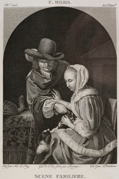 Denis-Sébastien Leroy, Lerouge ja Dambrun - tuttavallinen kohtaus, Frans van Mieris vanhemman mukaan - 1802-1815 tekijältä Denis Sebastien Leroy