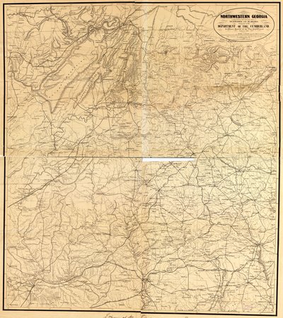 Luoteis-Georgia (ja osia viereisistä Tennesseen ja Alabaman osavaltioista) on osa Cumberlandin departementtia tekijältä Denis; United States. War Department. Engineer Bureau Callahan