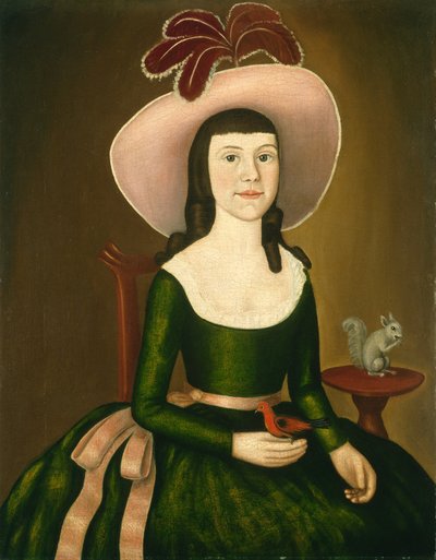 Miss Denison of Stonington, Connecticut, mahdollisesti Matilda Denison, c. 1790 tekijältä Denison Limner