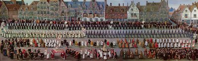 Ommegang Brysselissä 31. toukokuuta 1615: Notre Dame de Sablonin kulkue tekijältä Denys van Alsloot