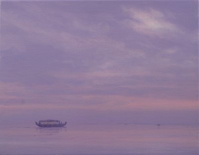 Kalastusvene Vembanad-järvellä, Keralassa tekijältä Derek Hare