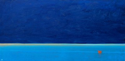 Punainen vene, 2012 (öljy kankaalle) tekijältä Derek Hare