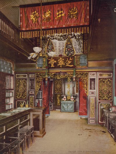 Kiinalainen apteekki, Los Angeles, Kalifornia, 1899 tekijältä Detroit Photographic Co.