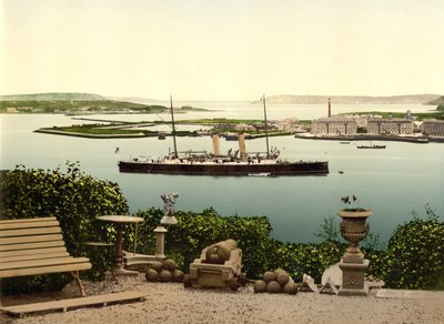 Queenstownin satama. Corkin kreivikunta, noin 1890 tekijältä Detroit Photographic Co.