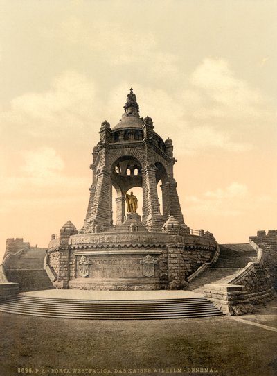 Keisari Vilhelmin muistomerkki, Westfalen, Saksa, n. 1900 tekijältä Detroit Publishing Co.