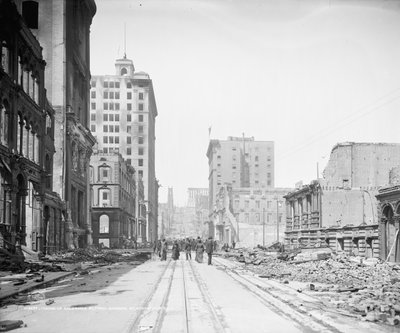 Katse Kalifornia-katua Sansome Streetiltä San Franciscossa tekijältä Detroit Publishing Co.
