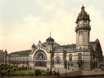 Rautatieasema, Köln, Saksa, noin 1900 tekijältä Detroit Publishing Co.