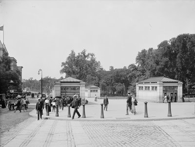 Metron sisään- ja uloskäynti, Boston Common, Boston, Massachusetts, USA, n. 1900 tekijältä Detroit Publishing Co.