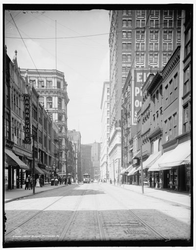 Wood Street, Pittsburgh, Pensilvânia tekijältä Detroit Publishing Co.