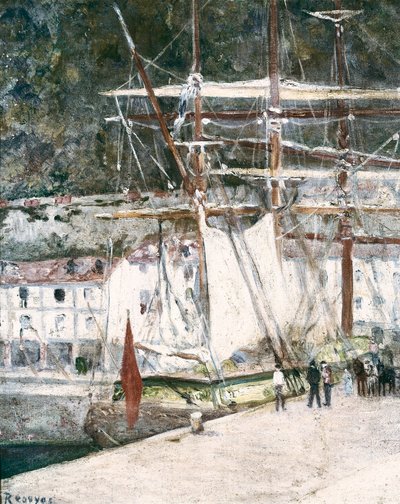 "" Näkymä San Sebastianin satamasta (San Sebastian, San Sebastian) Espanjassa "" Dario de Regoyosin (1875-1913) maalaus San Sebastian. San Telmon kaupunginmuseo tekijältä Diario or Dario de Regoyos y Valdes
