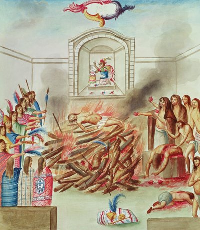 Tome 3 fol.132, Ihmisuhri, Teatro de la Nueva Espanasta, 1700-luvun loppu tekijältä Diego Garcia Panes y Avellan