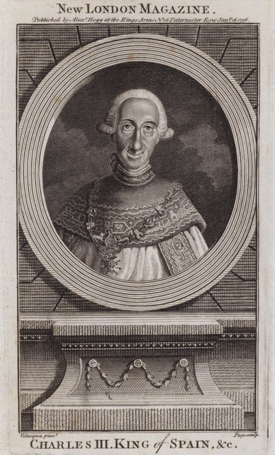 Kaarle III, Espanjan kuningas tekijältä Diego Rodriguez de Silva y (after) Velazquez