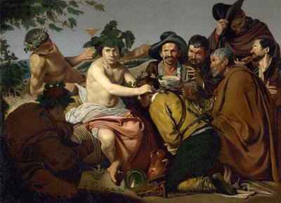 Bacchuksen voitto (chromolitho) tekijältä Diego Rodriguez de Silva y (after) Velazquez