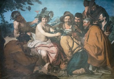 Triunfo de Baco, também conhecido como os bebedores, segundo Diego Velázquez (têmpera sobre papel colado na tela) finlandês tekijältä Diego Rodriguez de Silva y (after) Velazquez
