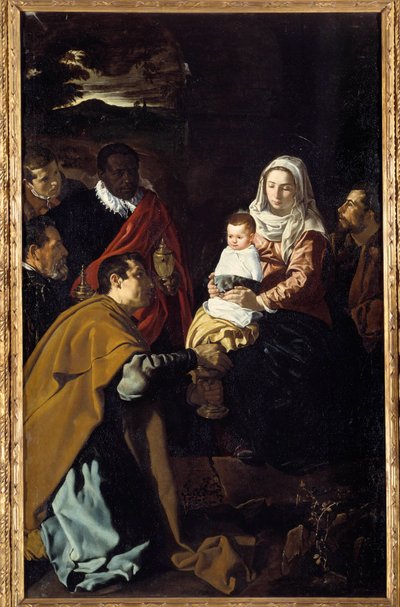 Viisaiden miesten palvonta. Diego Rodriguez de Silva y Velasquezin (1599-1660) maalaus tekijältä Diego Velázquez