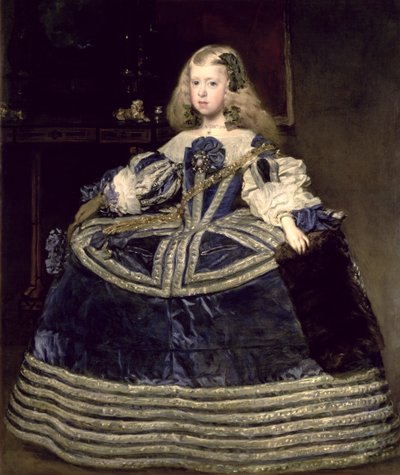 Infanta Margarita Teresa sinisessä mekossa tekijältä Diego Velázquez