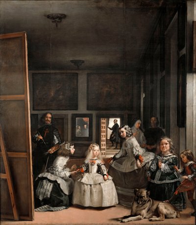 Las Meninas eli Philip IV:n perhe, n. 1656 (öljy kankaalle) tekijältä Diego Velázquez