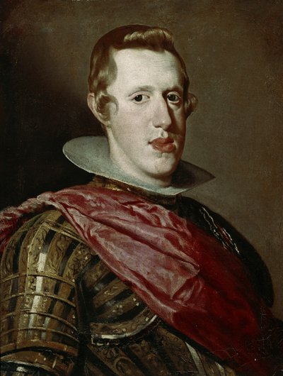 Espanjalaisen Filippo IV:n muotokuva panssariineen, n. 1625-1628 (öljy kankaalle) tekijältä Diego Rodriguez de Silva y Velazquez