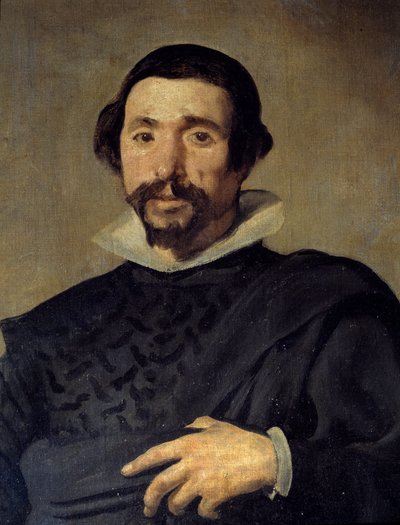 Valladolidin Pablo Jesterin muotokuva. Yksityiskohta. Diego Rodriguez de Silva y Velasquezin (1599-1660) maalaus, noin 1636-1637. Öljy kankaalle. Mitat: 2,09 x 1,23 m. Madrid, Musee Du Prado tekijältä Diego Velázquez