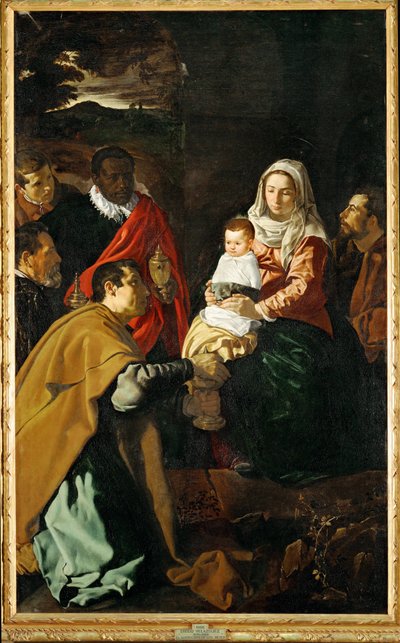 The Adoration of the Magi ... (maalaus kankaalle) tekijältä Diego Rodriguez de Silva y Velazquez