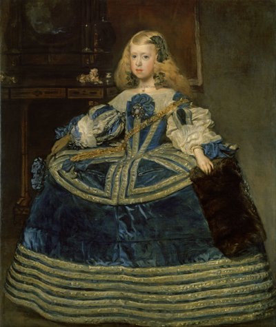 Infanta Margarita Teresa sinisessä mekossa tekijältä Diego Velázquez