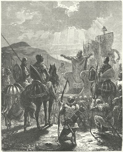 Paavi Innocentius III saarnaamassa Albigensin ristiretkeä tekijältä Diogene Ulysse Napoleon Maillart