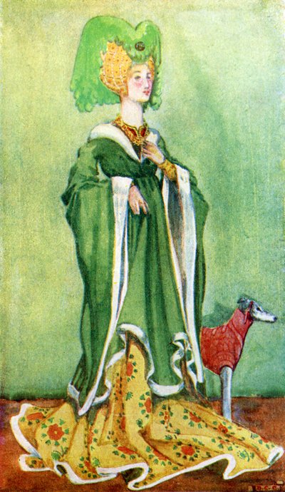 Naisten puku Henrik VI:n hallituskaudella (1422-1461) tekijältä Dion Clayton Calthrop
