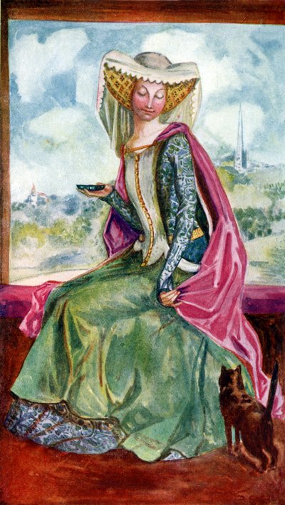 Naisten puku Henry V: n hallituskaudella (1413-1422) tekijältä Dion Clayton Calthrop