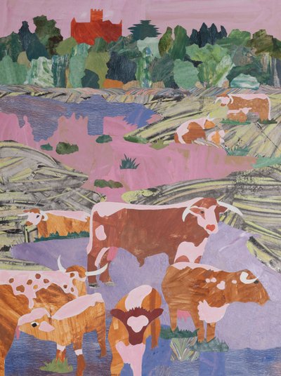 Longhorns at ease (kollaasi) tekijältä Dione Verulam