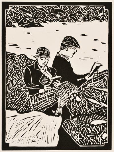 Vuoden kuukaudet: (linoleikkaus) tekijältä Dione Verulam