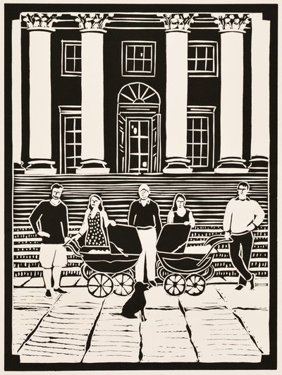 Vuoden kuukaudet: (linoleikkaus) tekijältä Dione Verulam