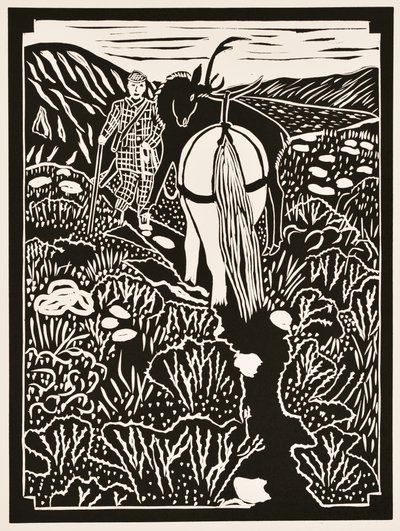 Vuoden kuukaudet: (linoleikkaus) tekijältä Dione Verulam