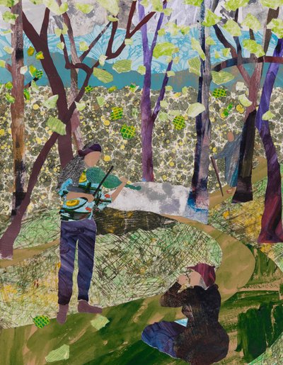 Linnunlaulun soittaminen (kollaasi) tekijältä Dione Verulam