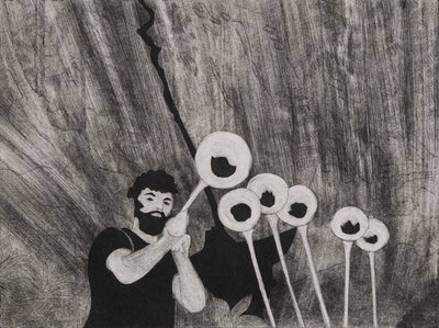 Siegfried ja häätorvet, Wagnerin kehäseikkailu, 2024 (kuvakollaasi) tekijältä Dione Verulam