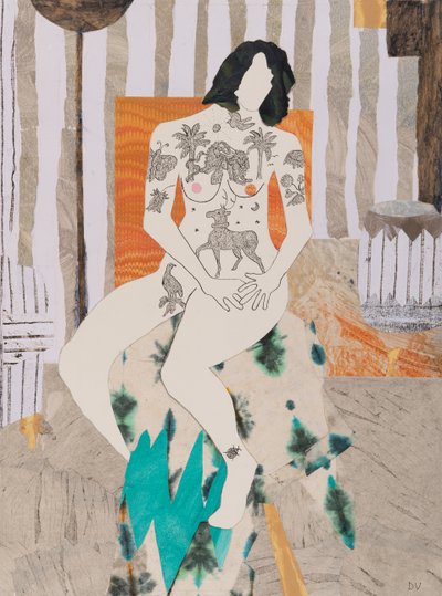 Tatuoinnit ovat muotia, alaston (kollaasi) tekijältä Dione Verulam