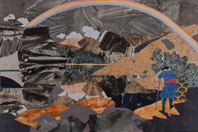 Wotan ja sateenkaarisilta, Wagnerin sormussarja (kollaasi) tekijältä Dione Verulam