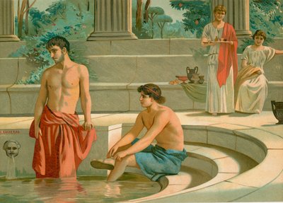 Telemachus ja Pisistratus Menelaoksen palatsissa tekijältä Dionisio Baixeras Verdaguer