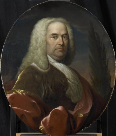 Vuonna 1734 valitun hollantilaisen Itä-Intian yhtiön Rotterdamin kamarin johtajan Hugo du Boisin muotokuva tekijältä Dionys van Nijmegen