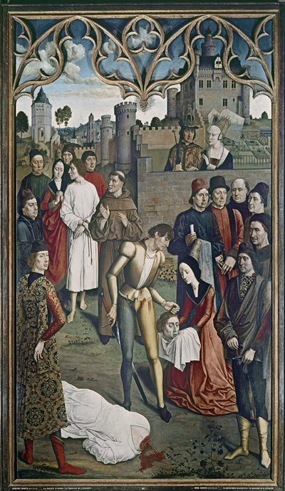 Keisari Otton tuomari: Viattoman miehen teloitus, 1473-75 (katso myös 3672) tekijältä Dirck Bouts