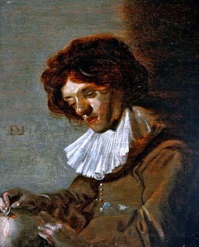 Tutkimus nuoresta miehestä Trepanning (öljy paneelissa) tekijältä Dirck Hals
