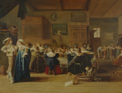 Tapaaminen sisätiloissa tekijältä Dirck Hals