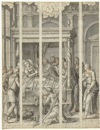 Neitsyt Marian kuolema tekijältä Dirck Pietersz. Crabeth