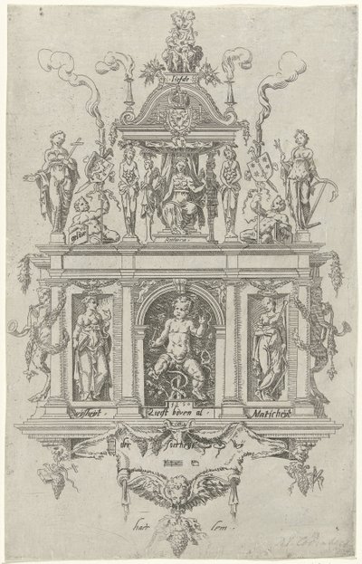 De Wijngaertranckenin Haarlemin retoriikkakamari Blazon tekijältä Dirck Volckertsz. Coornhert (attributed to)