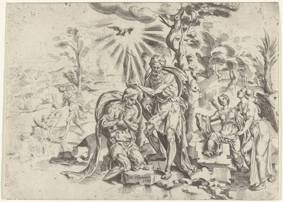Kristuksen kaste tekijältä Dirck Volckertsz. Coornhert (attributed to)