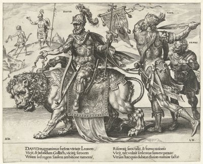 Daavidin voitto Triumph of Patience (sarjan nimi) Patientiae Trivmphvs (sarjan nimi) tekijältä Dirck Volckertsz. Coornhert