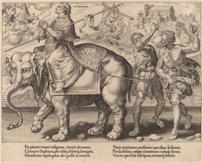 Pyhän Stefanoksen voitto tekijältä Dirck Volckertz Coornhert after Maerten van Heemskerck
